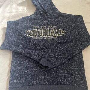 New Orleans Nola Navy Blue Hoodie L